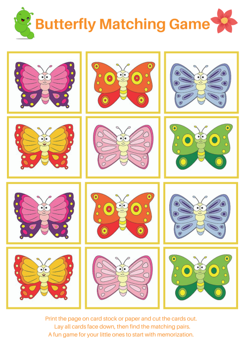 butterfly matching game