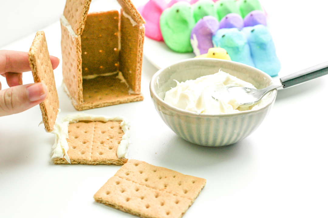 Peeps House with Graham Crackers
