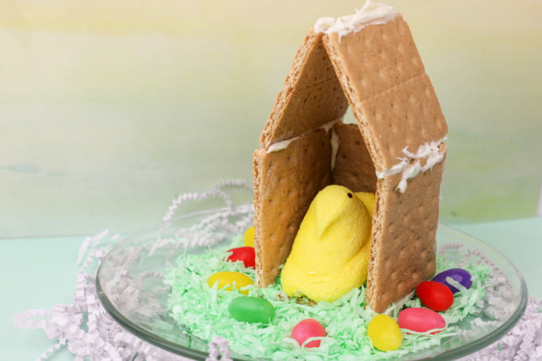 Peeps House with Graham Crackers