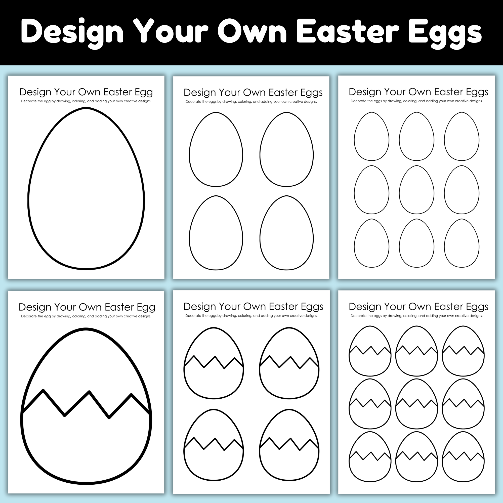 Design Your Own Easter Eggs Printable