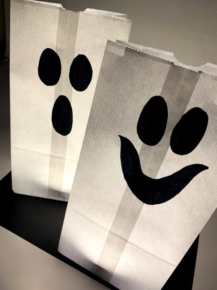 Paper Bag Ghost Luminaries