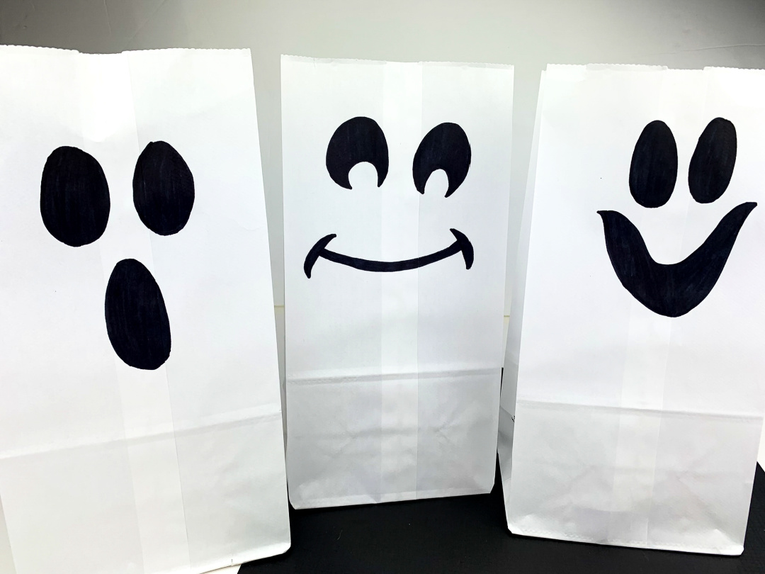 paper bag ghost luminaries