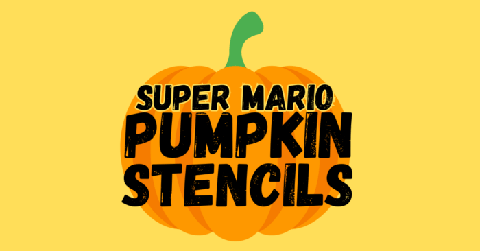 Super Mario pumpkin stencils printable