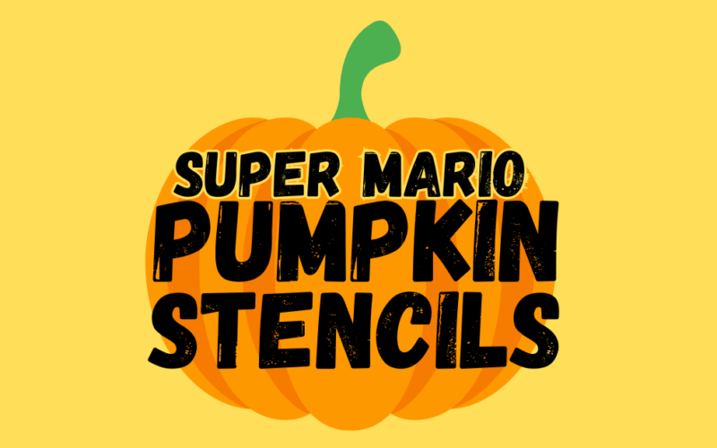 Super Mario pumpkin stencils printable