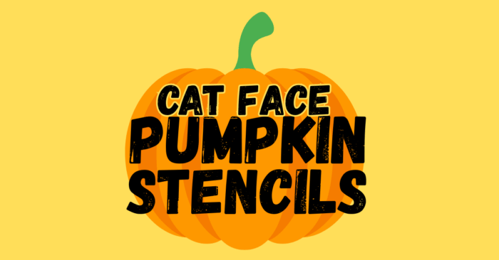Cat Face Pumpkin Stencils Printable