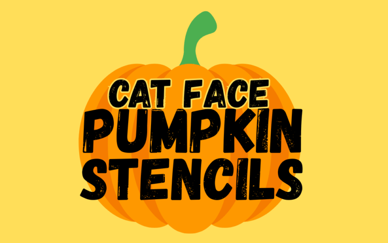 Cat Face Pumpkin Stencils Printable