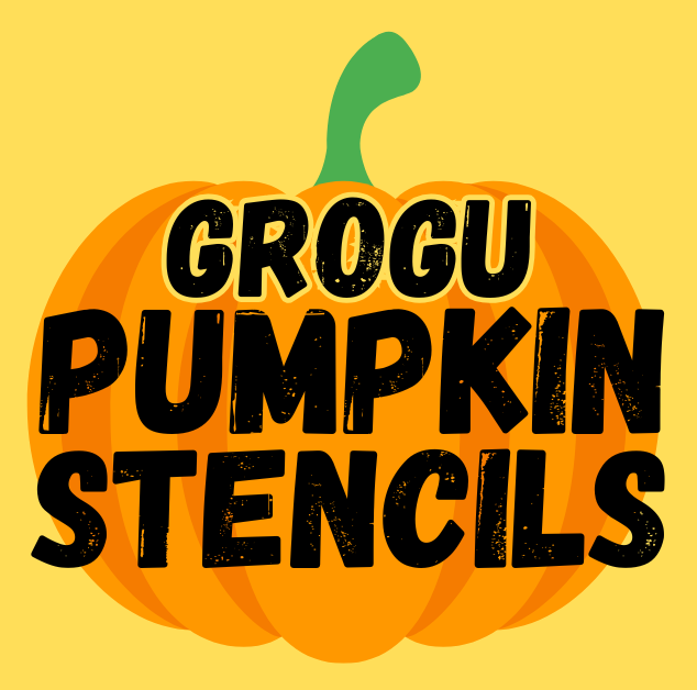 Printable Grogu Pumpkin Stencils