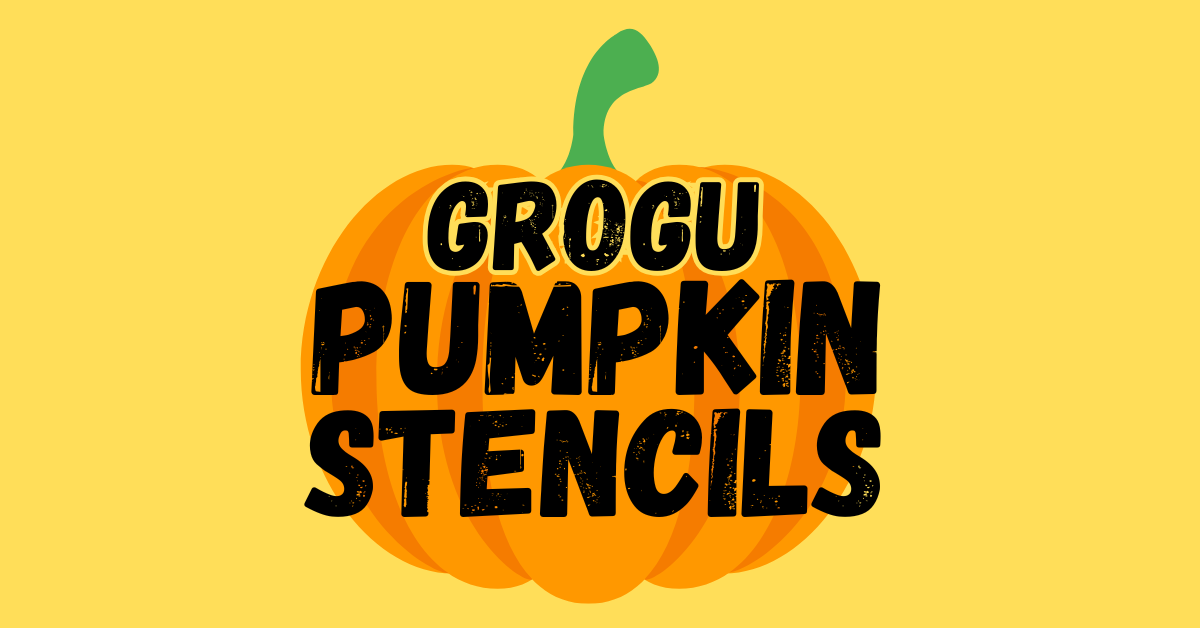 Printable Grogu Pumpkin Stencils