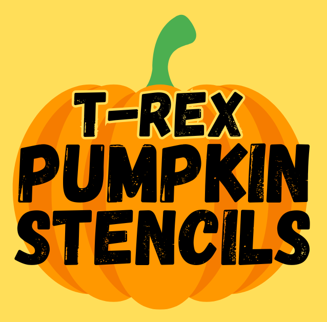 Printable T Rex Pumpkin Stencil