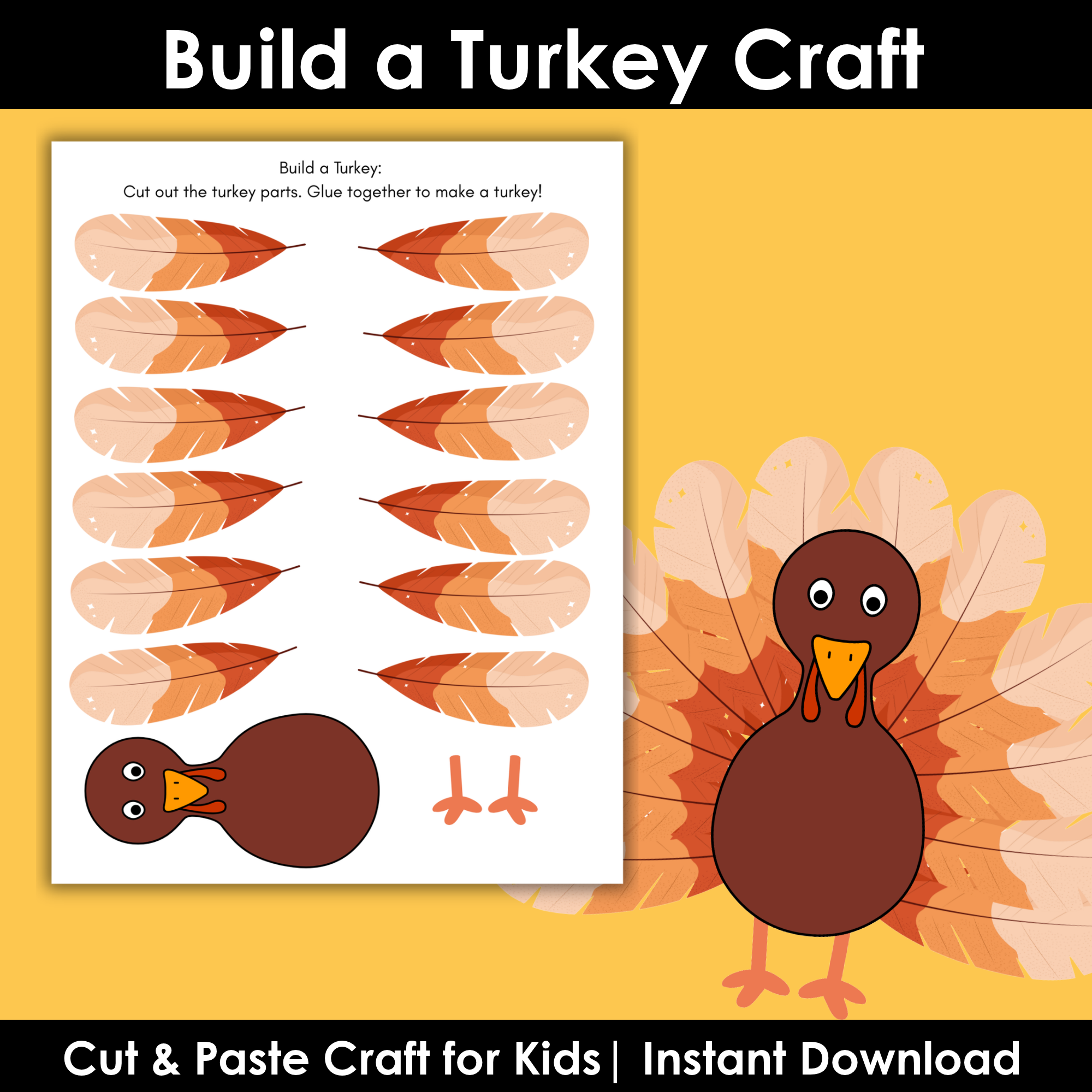 Printable Build A Turkey Craft