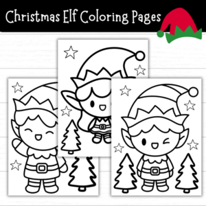 Printable Christmas Elf Coloring Pages