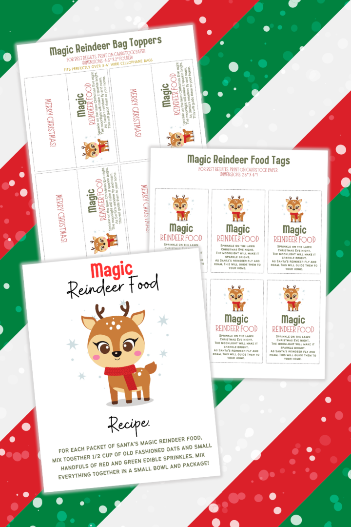 FREE Reindeer Food Bag Toppers and Treat Tags - Mom. Wife. Busy Life.