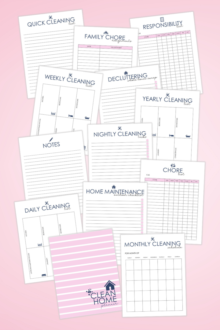 FREE Printable Home Cleaning Planner