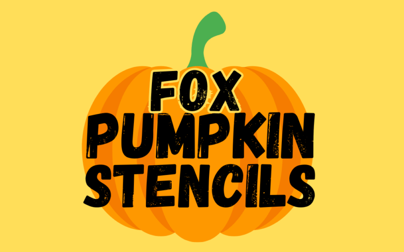 Fox Pumpkin Stencils printable