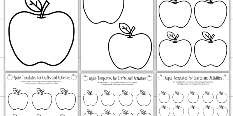 Printable Apple Templates for Crafts and Activities