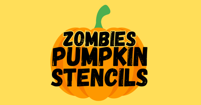 Zombies Pumpkin Stencils printable