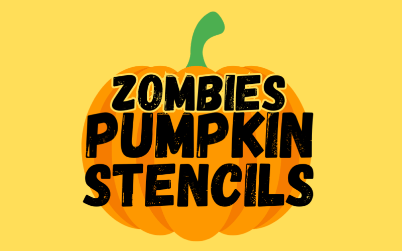 Zombies Pumpkin Stencils printable