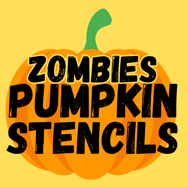 Printable Zombie Pumpkin Stencils