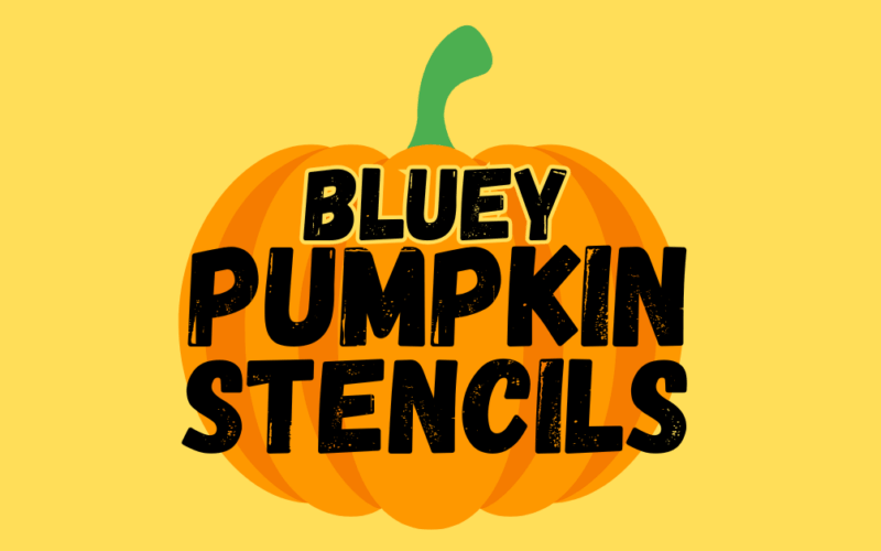 bluey pumpkin stencils printable