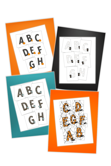 Free Halloween Letters Printable – 4 Alphabet Designs