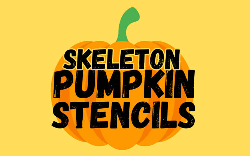 Skeleton pumpkin stencils printable