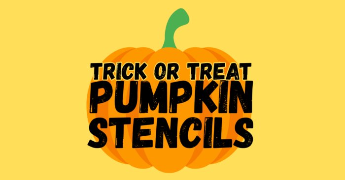 Trick or treat pumpkin stencils printable