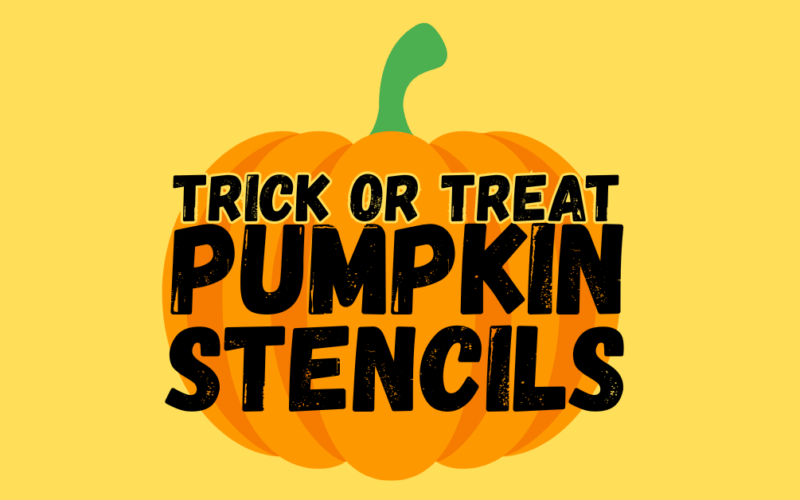 Trick or treat pumpkin stencils printable