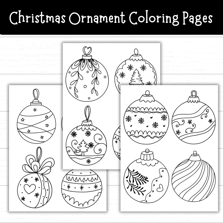 Printable Christmas Ornament Coloring Pages - Mom. Wife. Busy Life.