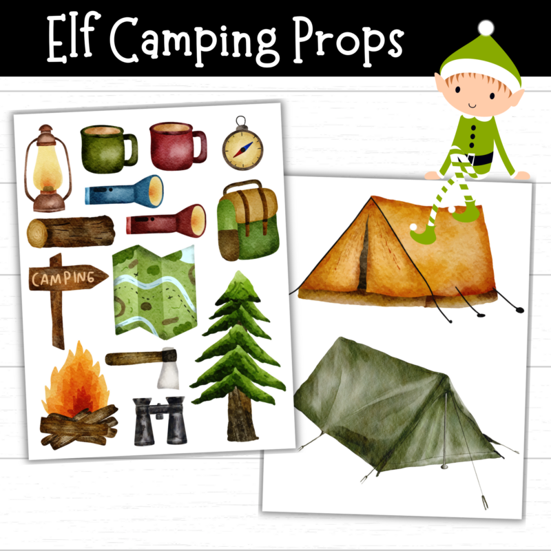 Printable Elf Camping Props