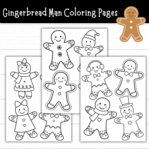 Printable Gingerbread Man Coloring Pages