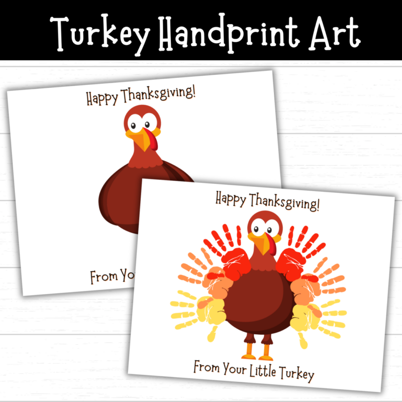 Printable Turkey Handprint Art