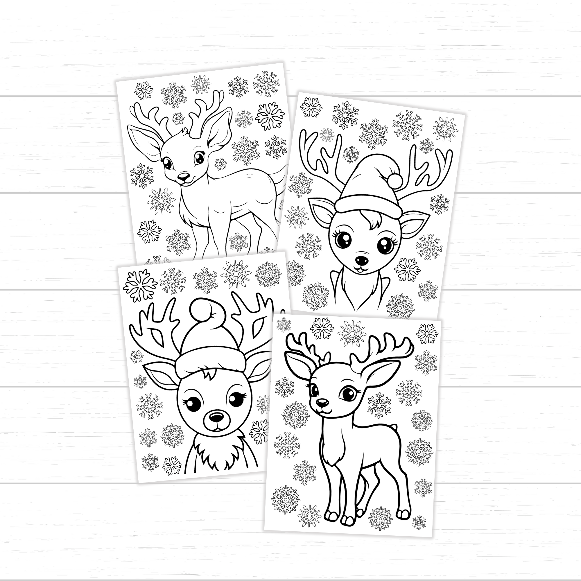 christmas reindeer coloring pages