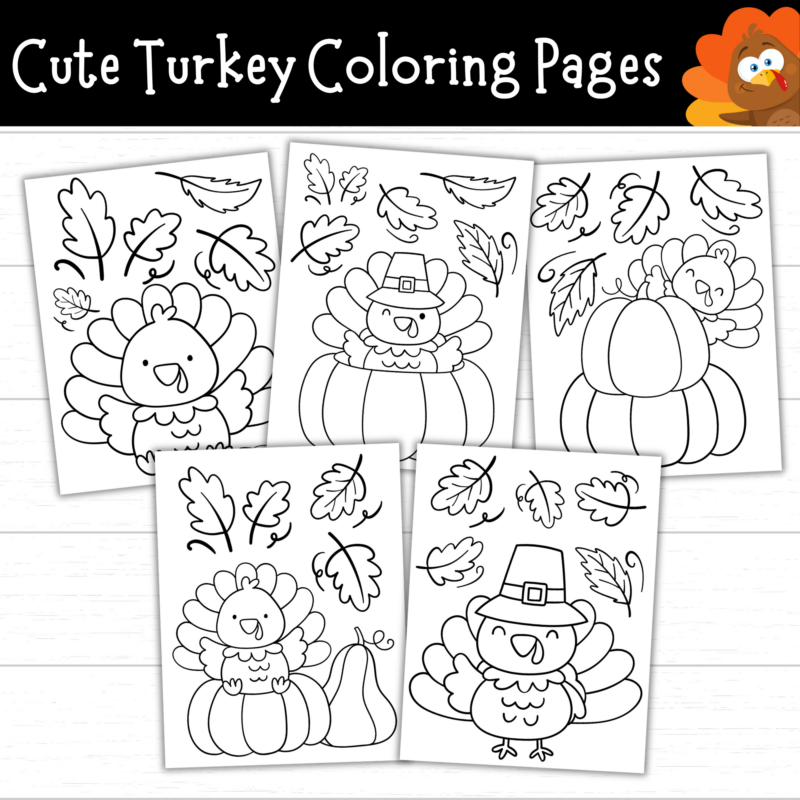 Printable Turkey Coloring Pages for Kids