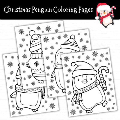 Christmas Penguin Coloring Pages - Mom. Wife. Busy Life.