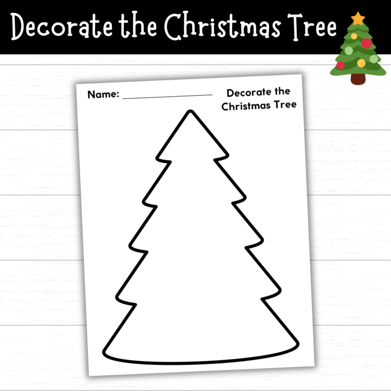 Printable Decorate the Christmas Tree