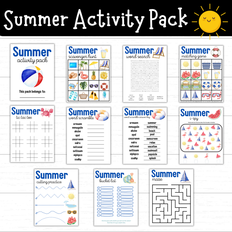 Printable Summer Activity Pack