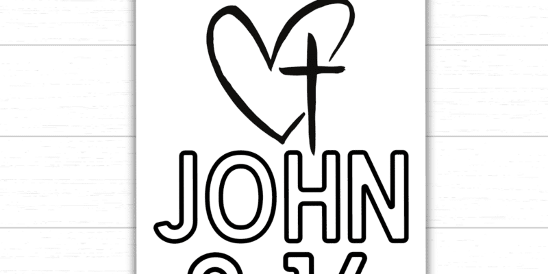 Printable John 3:16 Coloring Page