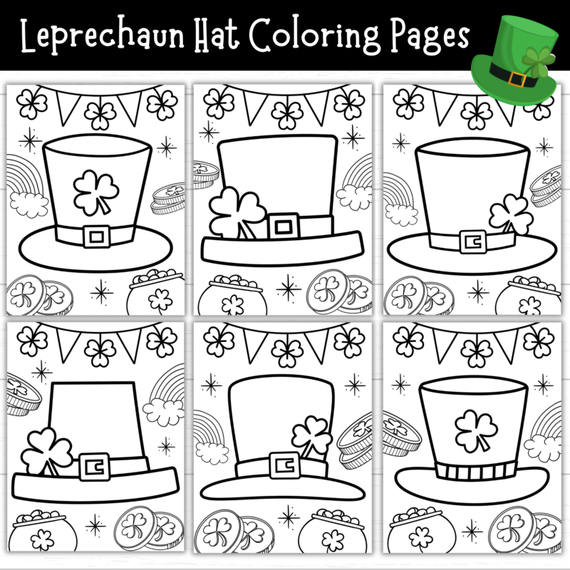 Printable Leprechaun Hat Coloring Pages