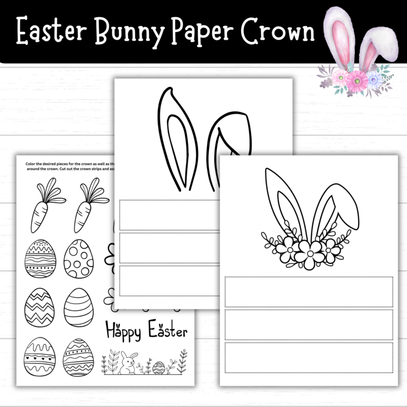 Printable Easter Bunny Paper Crown Craft