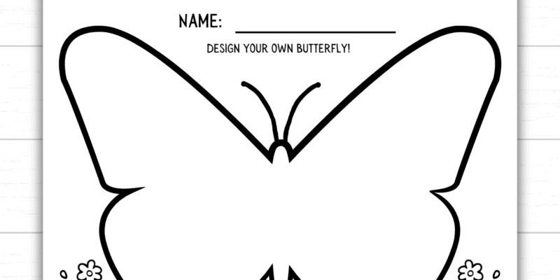 Design Your Own Butterfly Printable