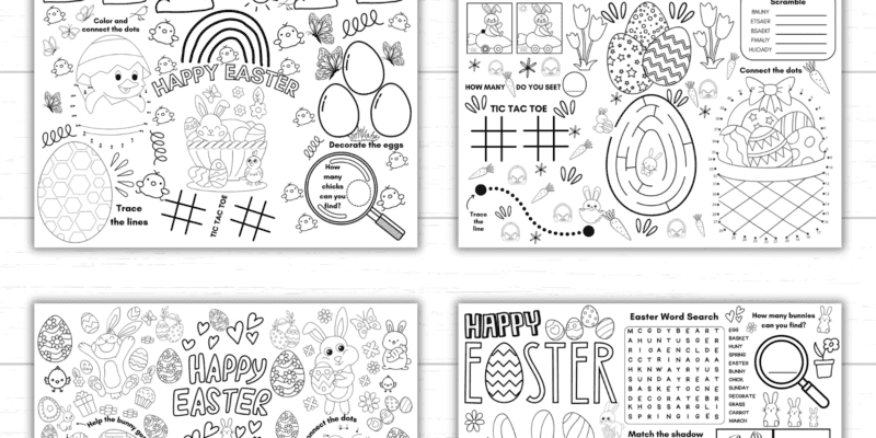 Printable Easter Placemat Activity Pack
