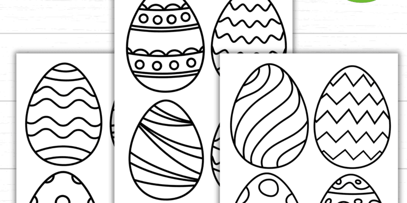 Printable Easter Egg Coloring Pages