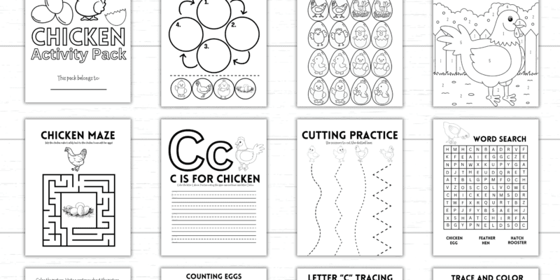 Printable Chicken Activity Pack