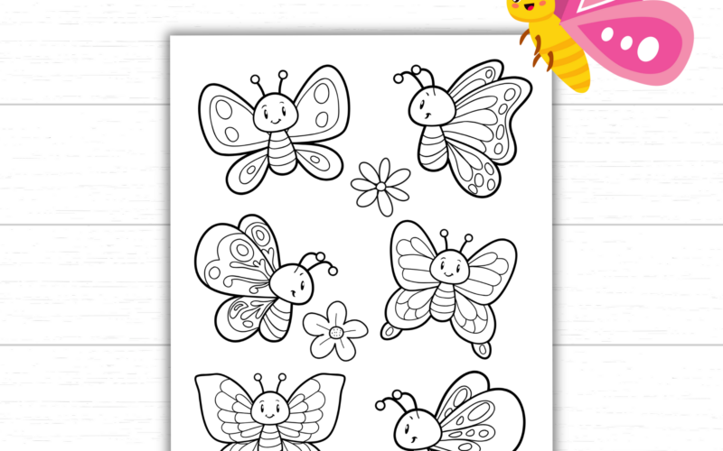 printable butterfly coloring page