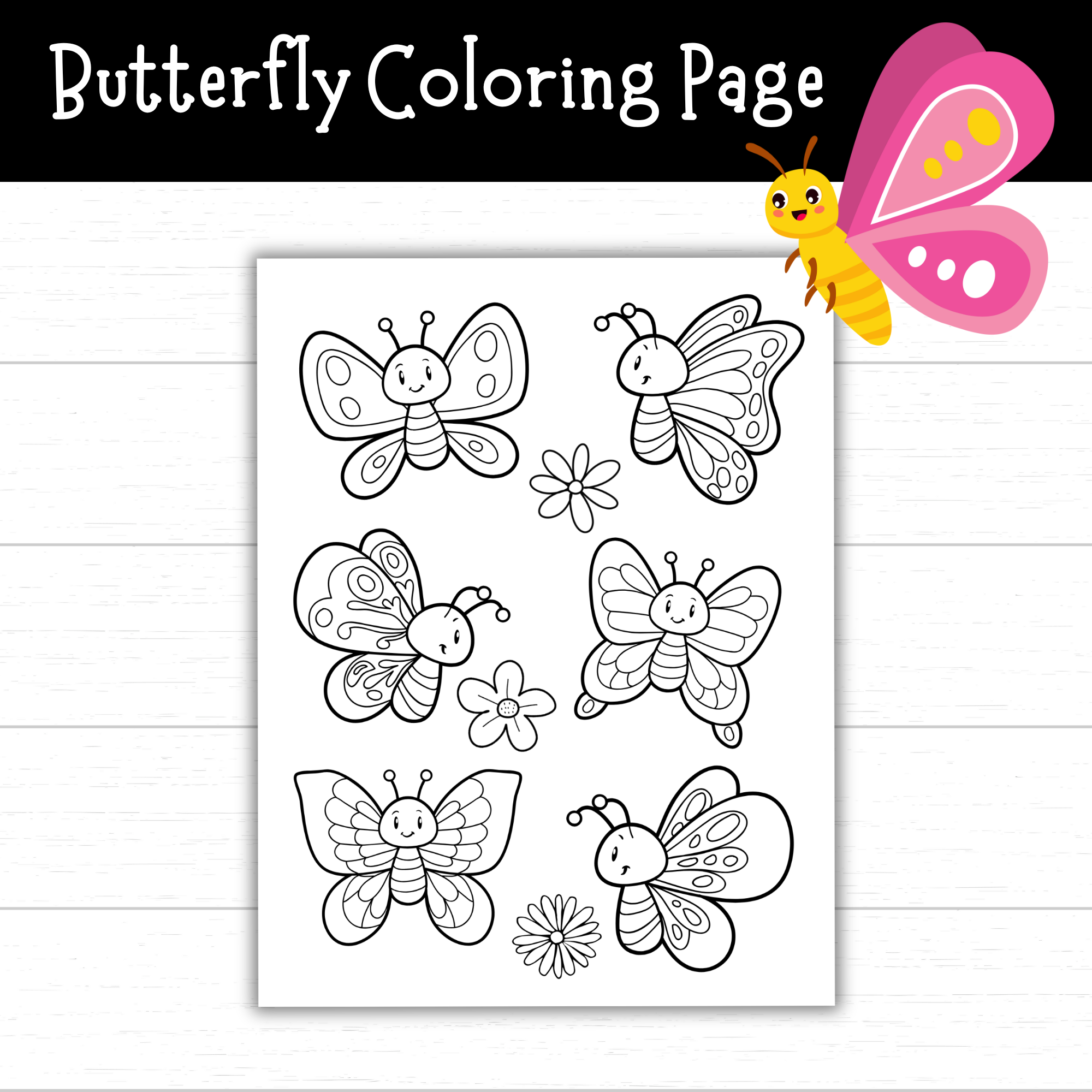 printable butterfly coloring page