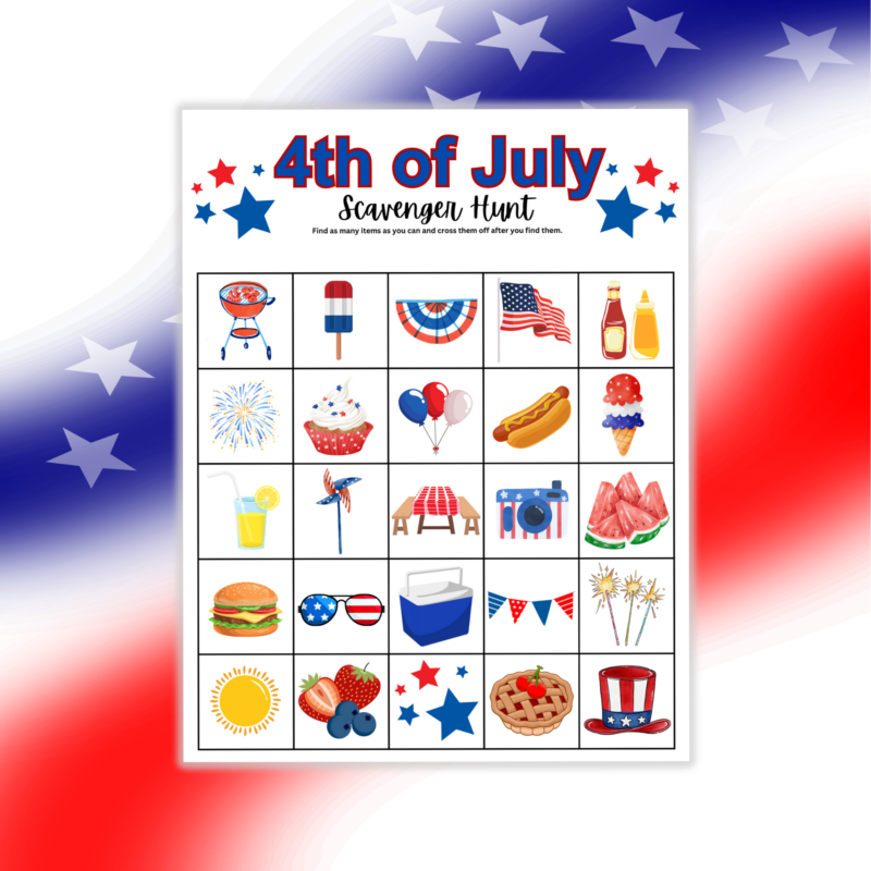 Printable 4th of July Scavenger Hunt