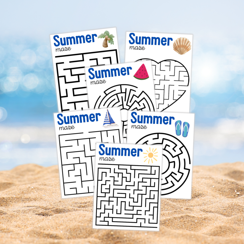 Printable Summer Maze Pack