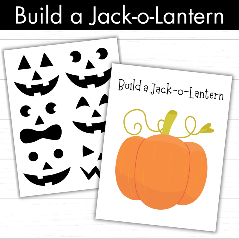 Printable Build A Jack-o-Lantern (2 Options)