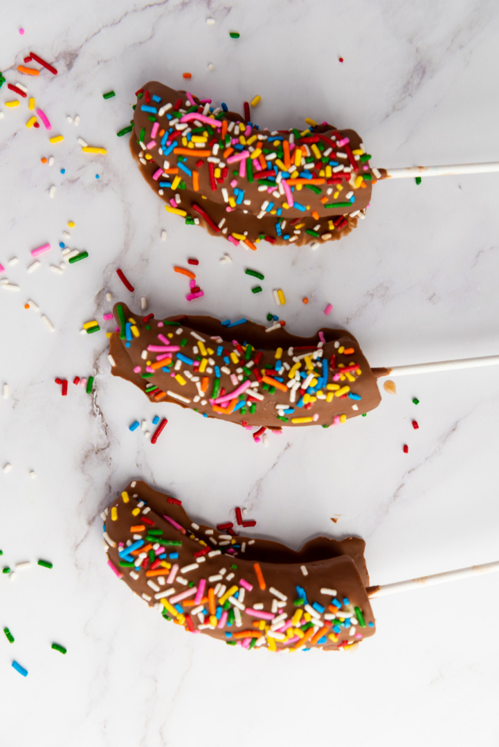 Chocolate Covered Banana Pops