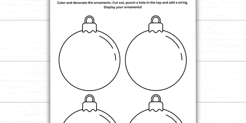 Make Your Own Ornaments Printable